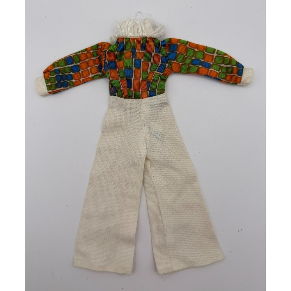 Vintage 1972 Shillman Doll Clothes One Piece Jumpsuit Bell Bottom Mod Outfit